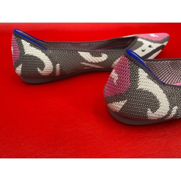 Rothy's Rare Moroccan Rose Limited Edition The Point Flats Shoes Sz 8 - Picture 5 of 10